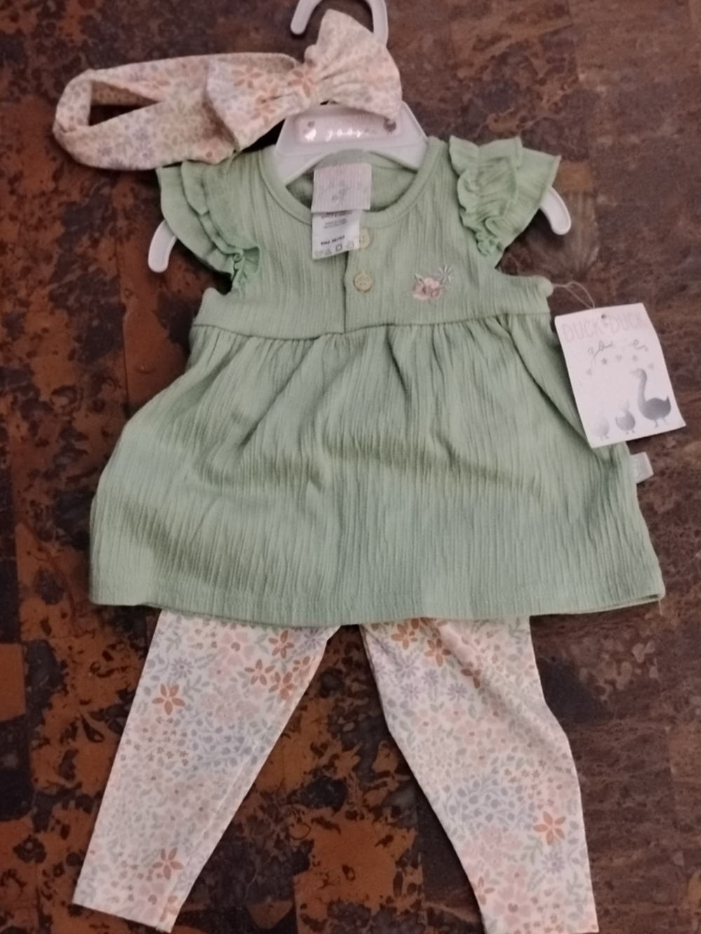 Duck Duck Goose Sage Green Baby 3pc. Set